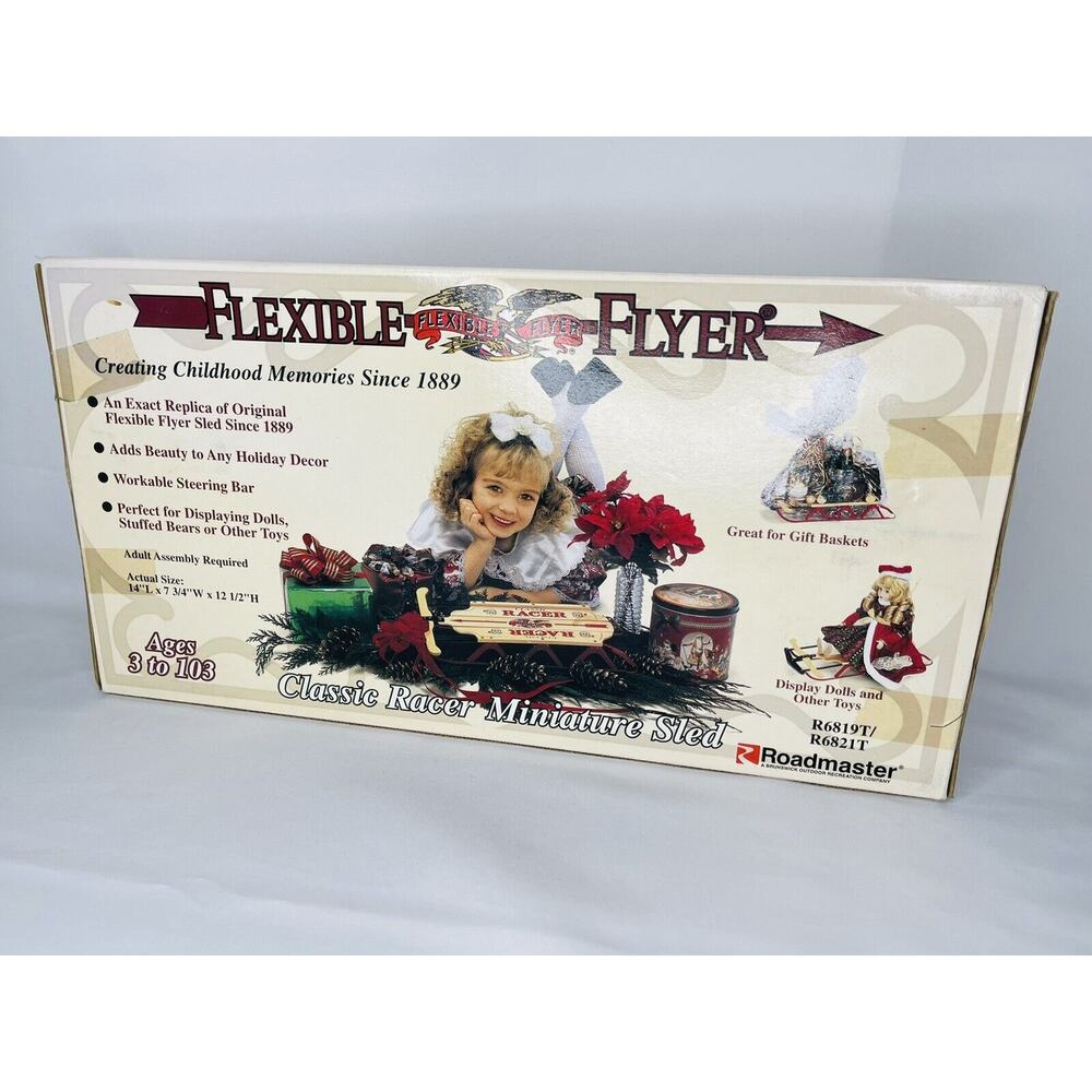 Vintage Flexible Flyer Miniature Classic Racer Sled 14" Toy R6819T